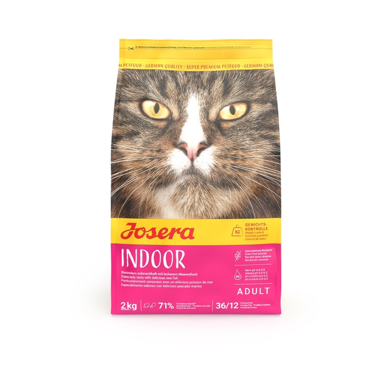 Josera Indoor pienso para gatos adultos de interior, bolsa de 2 kg