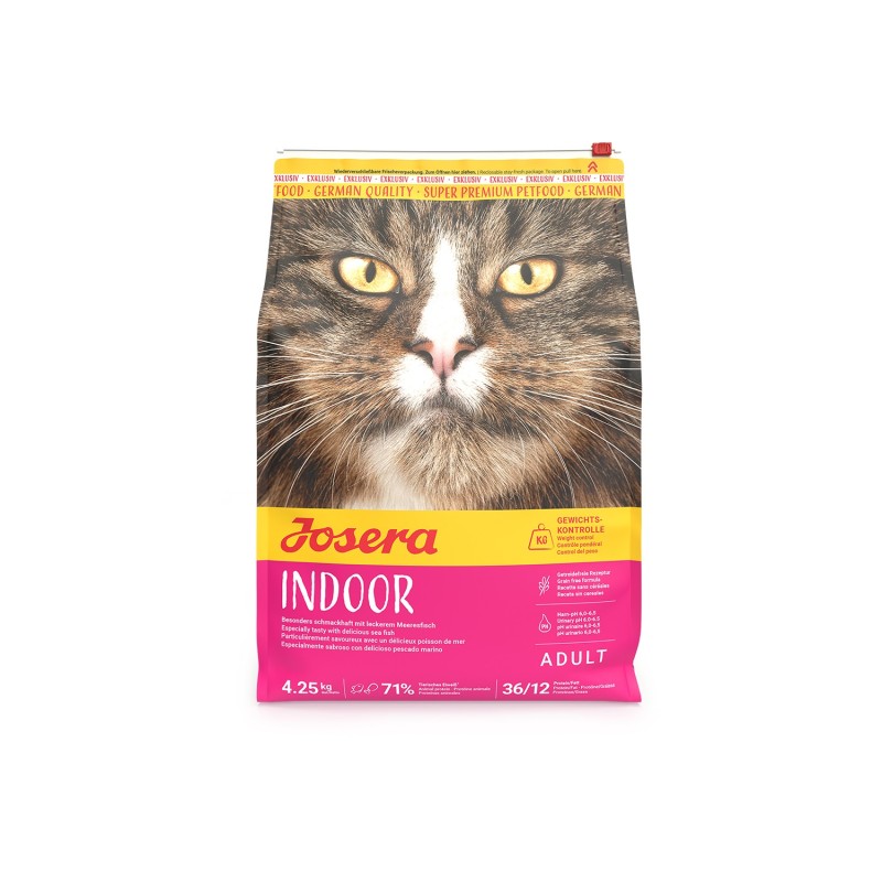 Josera Indoor pienso para gatos adultos de interior, bolsa de 4,25 kg