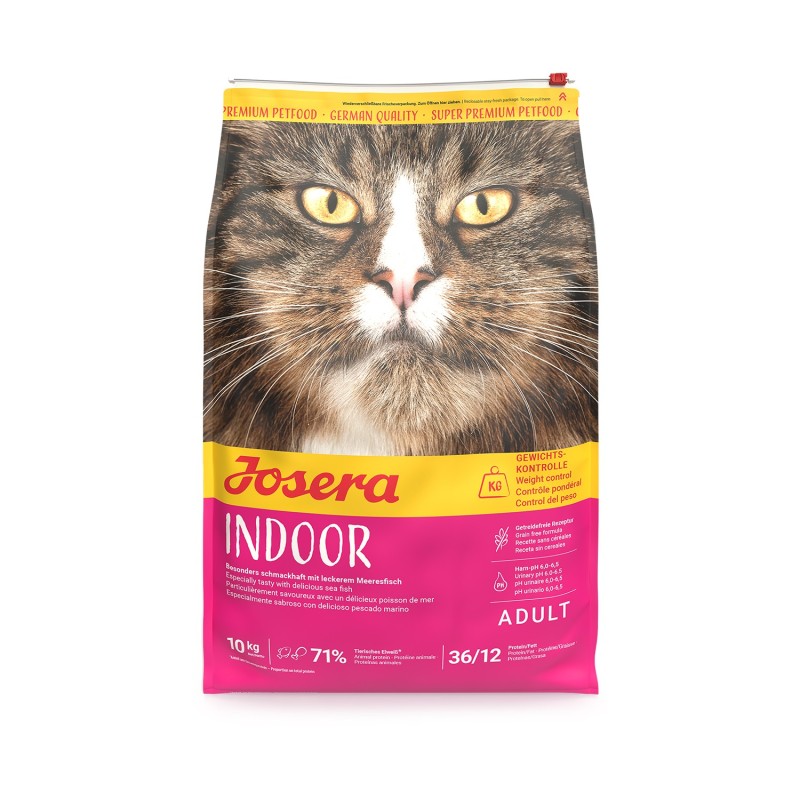 Josera Indoor pienso para gatos adultos de interior, bolsa de 10 kg