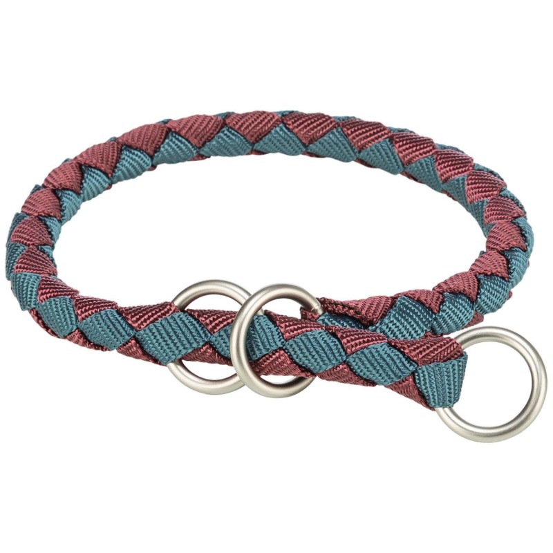 Collar Trixie CAVO en Sangría/Azul petróleo