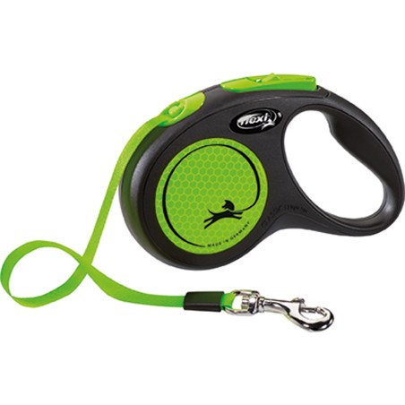 Flexi Neon verde de cinta de 5 m, talla S