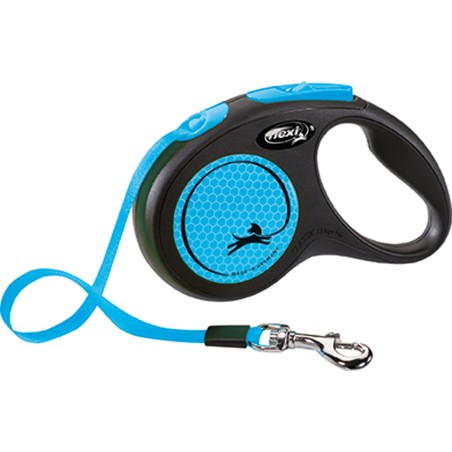 Flexi Neon azul de cinta de 5 m, talla S