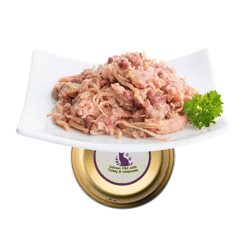 NUEVO Lovely Filets Tasty filetes de salmón y pavo tarrina para gatos 85 g