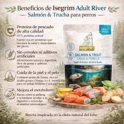 Isegrim Salmón y Trucha 410 g | Comida húmeda natural para perros