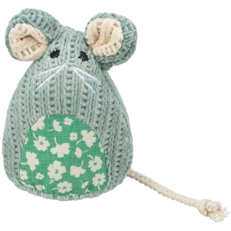 Ratón, seated, tela, catnip, 11 cm para gatos | Trixie