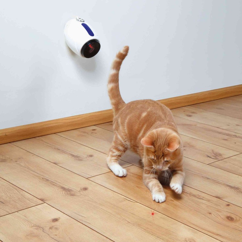 Puntero Láser Móvil, 11 cm, Blanco-Azul para gatos | Trixie