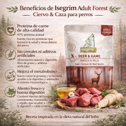 Isegrim Ciervo y Caza 410 g | Comida húmeda natural para perros