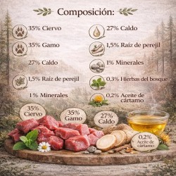 Isegrim Ciervo y Caza 410 g | Comida húmeda natural para perros