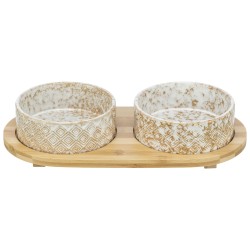 Set de cuencos de cerámica y bambú para perros | Trixie
