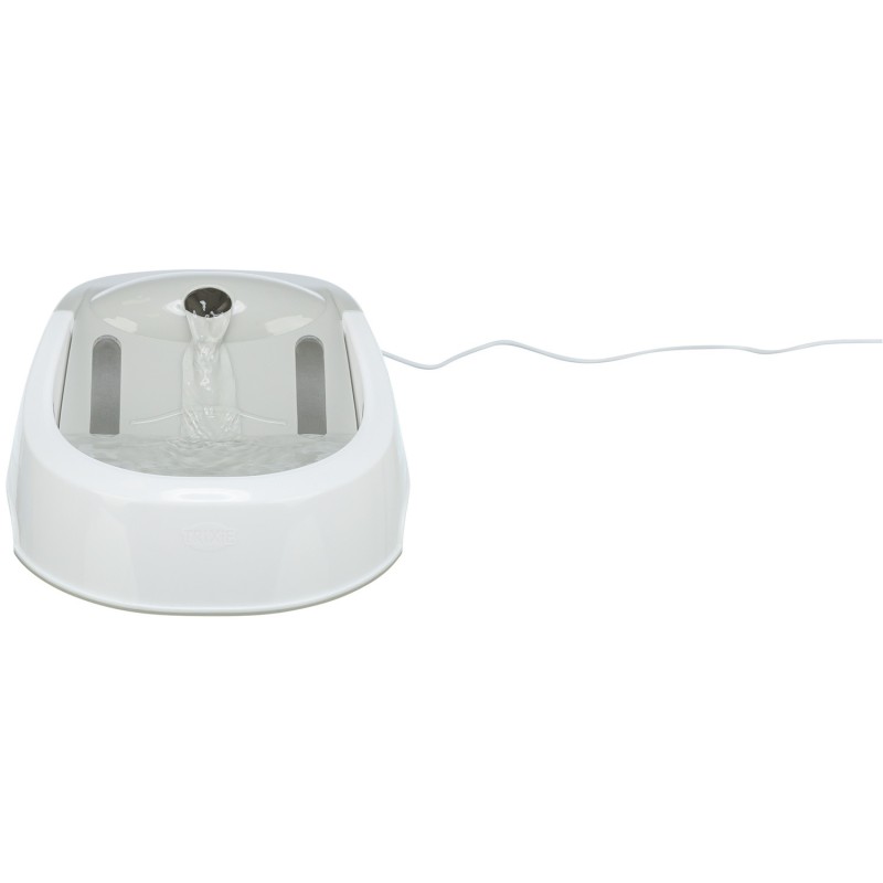 Fuente automática Trixie Duo Stream 1 l en color blanco y gris